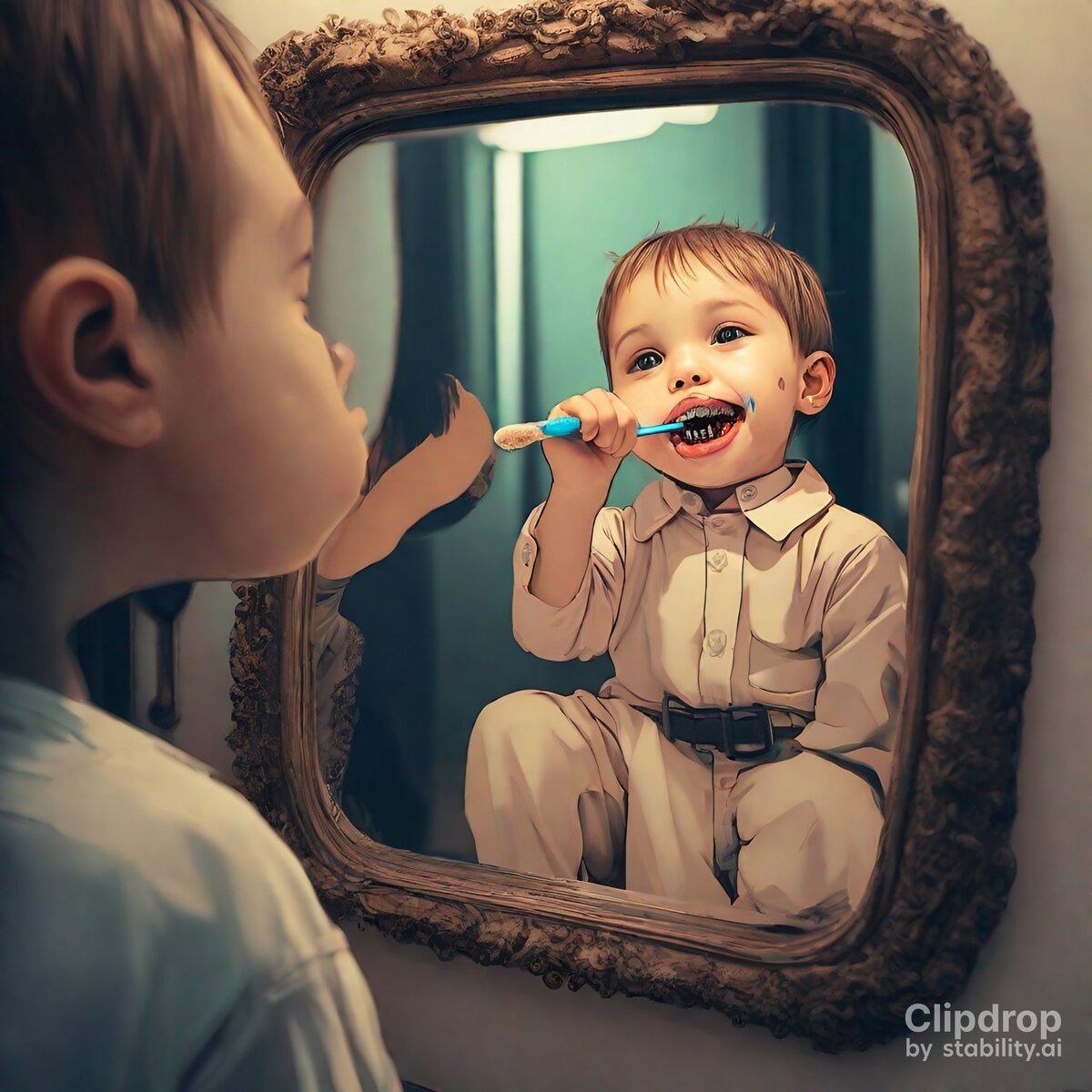 Очень страшные зубы у парня