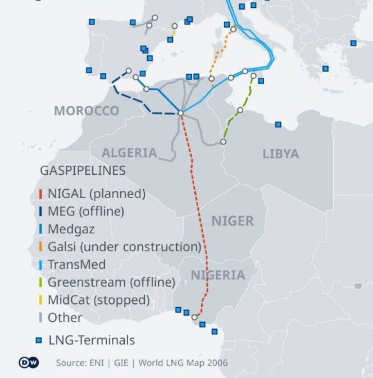 Проект Транссахарского газопровода. © Фото из открытых источников
