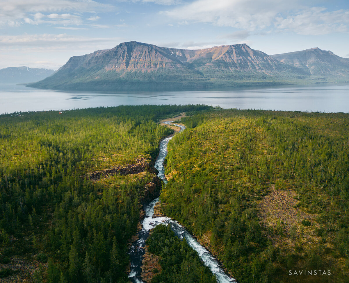 Водопад 2 брата Путорана