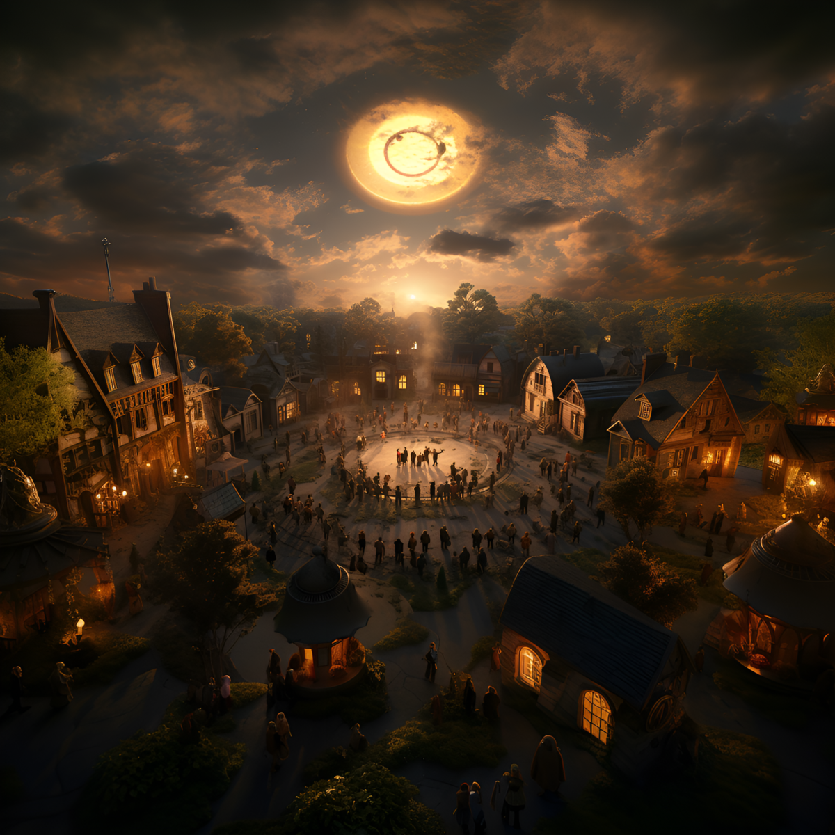 Жители небольшого городка собрались вместе в поисках утерянной монетки, изображение MJ