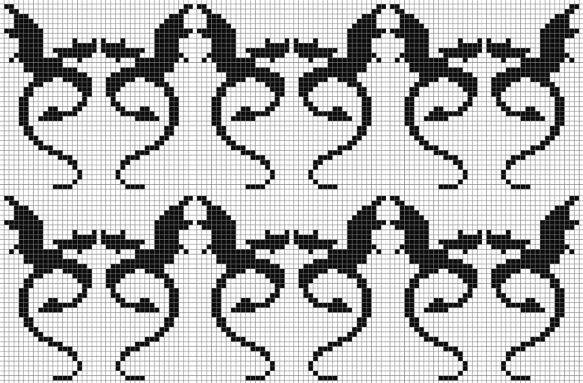 Дракон жаккард схема