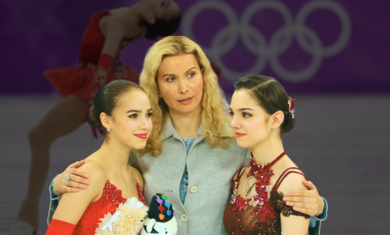 Фото: тренер  Этери Тудберидзе с российскими чемпионками по фигурному катанию Алиной Загитовой и Евгенией Медведевой.