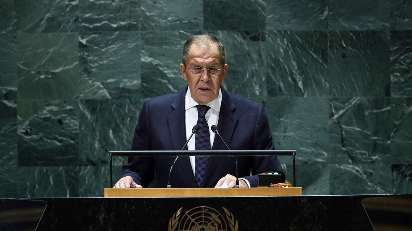     Сергей Лавров выступает на общеполитической дискуссии 78-й сессии Генассамблеи ООН РИА Новости Валерий Шарифулин