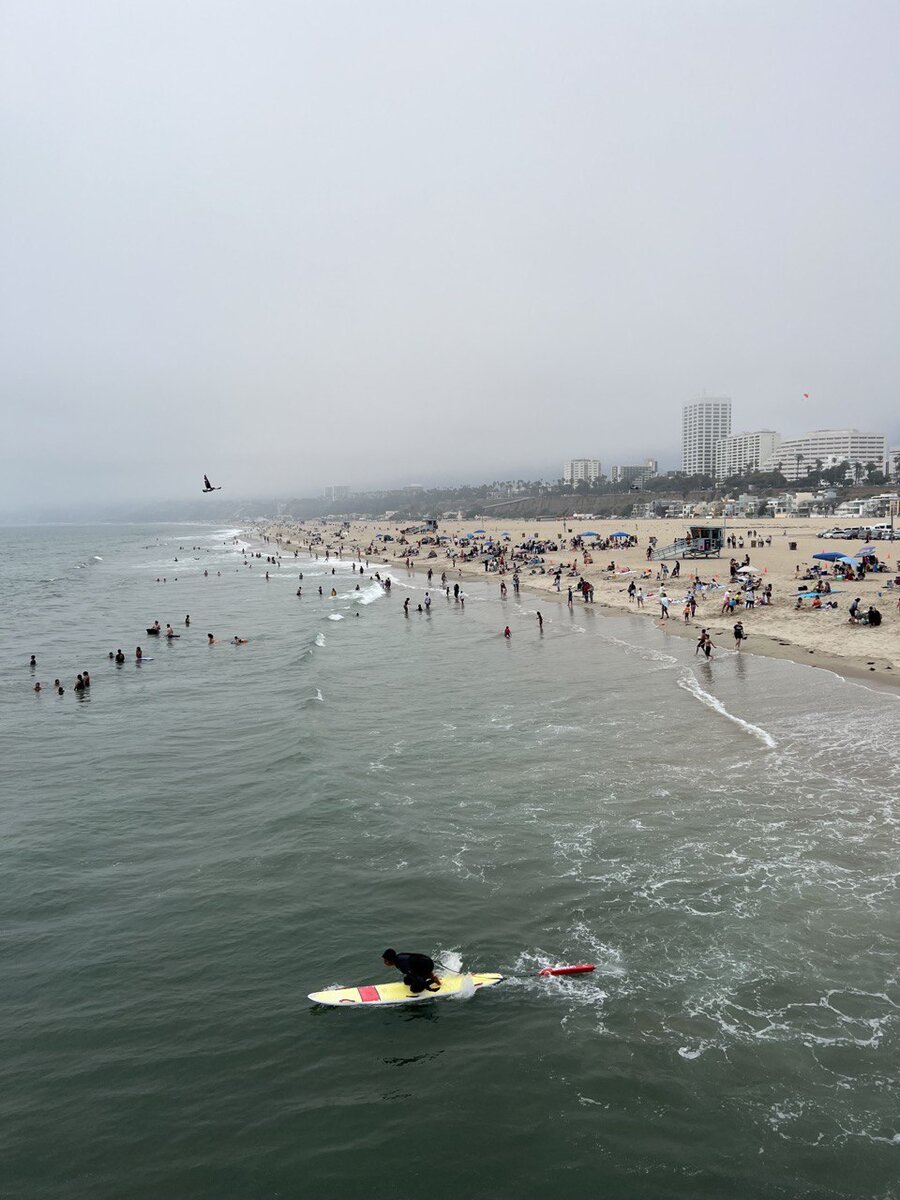 На пляже в Лос-Анджелесе. Америка