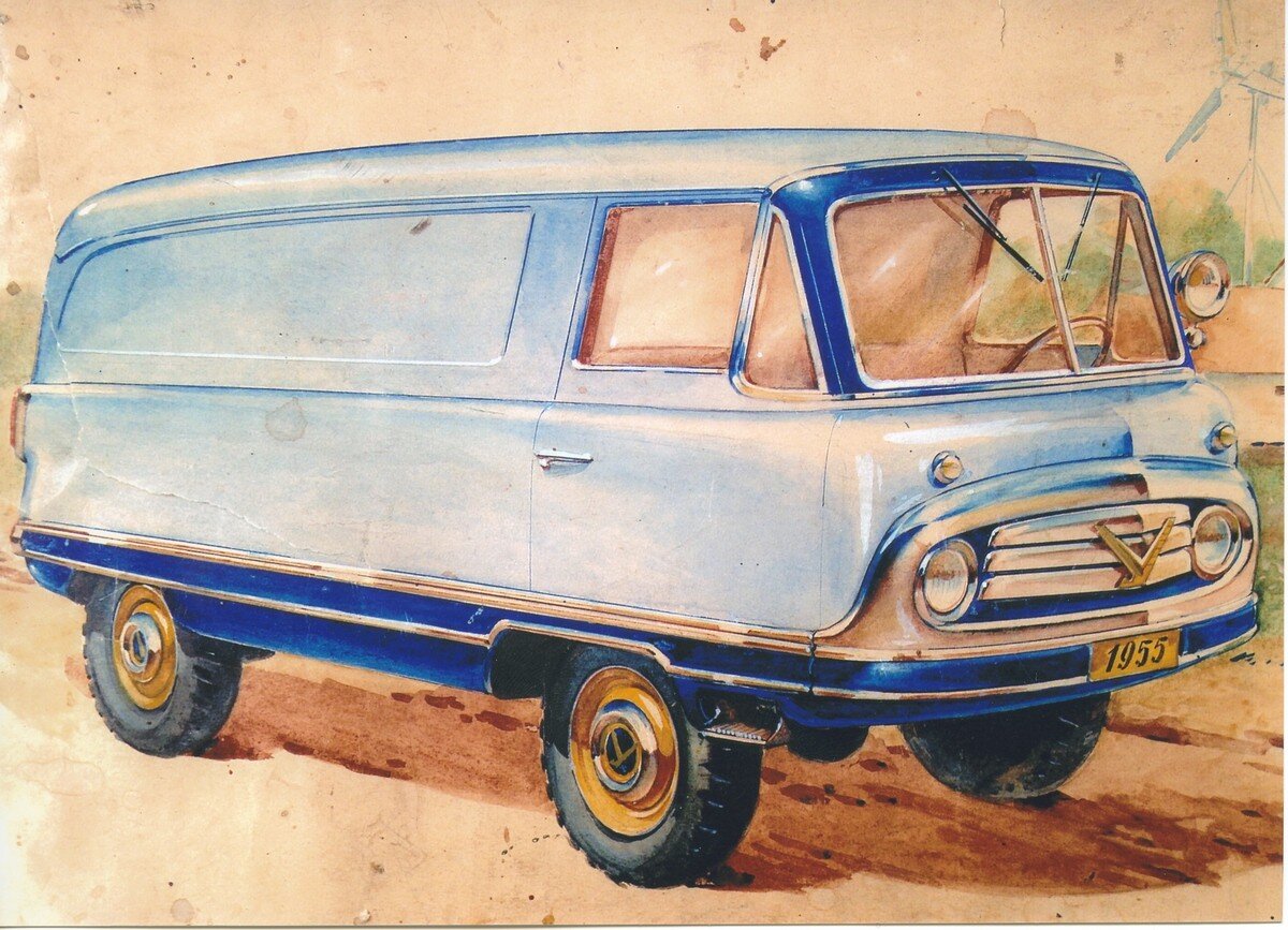 Первый самостоятельный логотип Ульяновского завода — на эскизе 