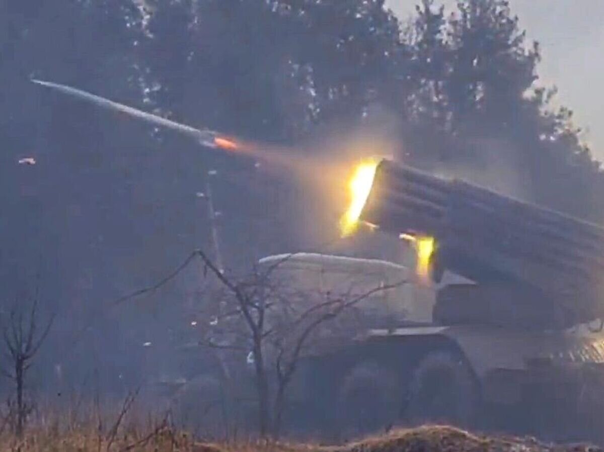    Работа расчетов РСЗО БМ-21 "Град" в зоне СВО© РИА Новости