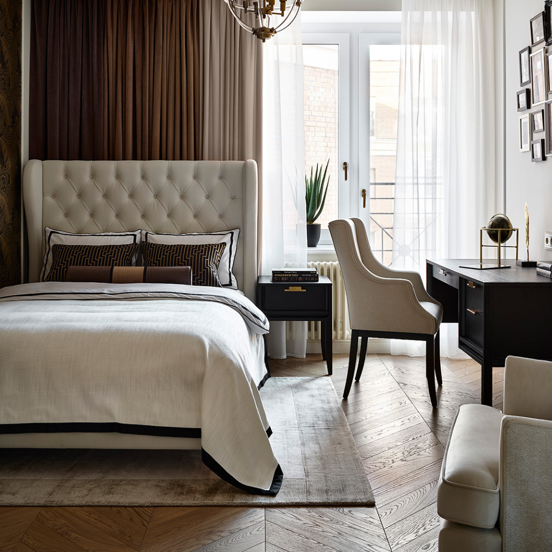 Реализованный проект студии интерьерного дизайна Анастасии Вивенцовой. Кровать Sofas & Decor