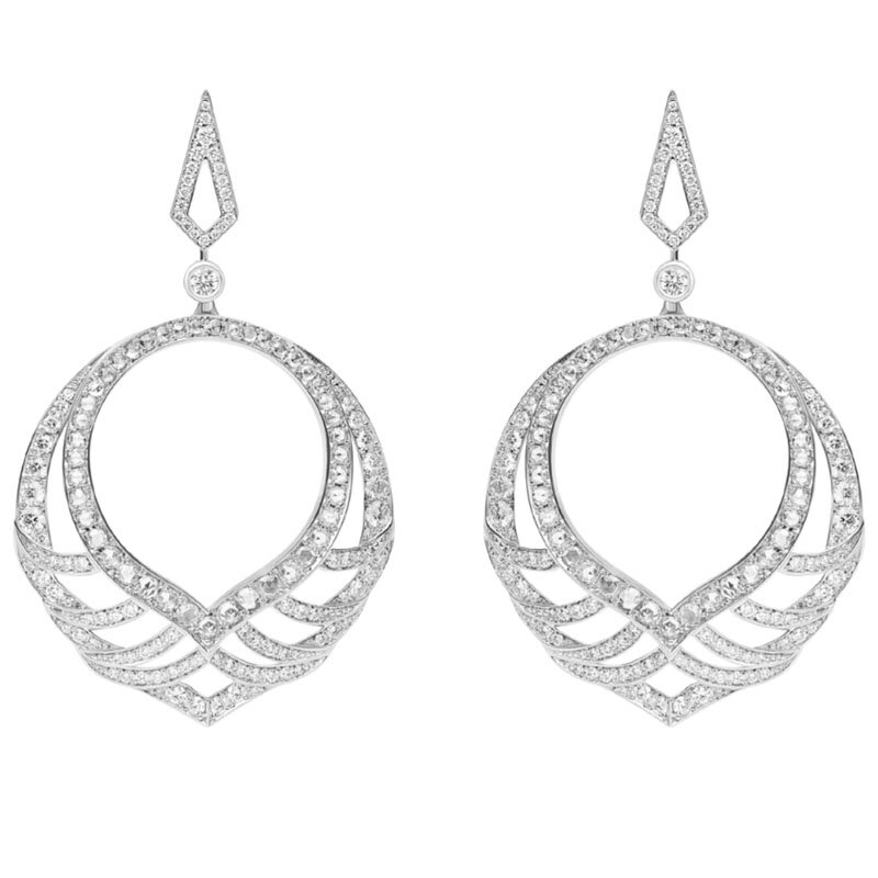 Серьги Garrard Wings Lace из белого золота с бриллиантами