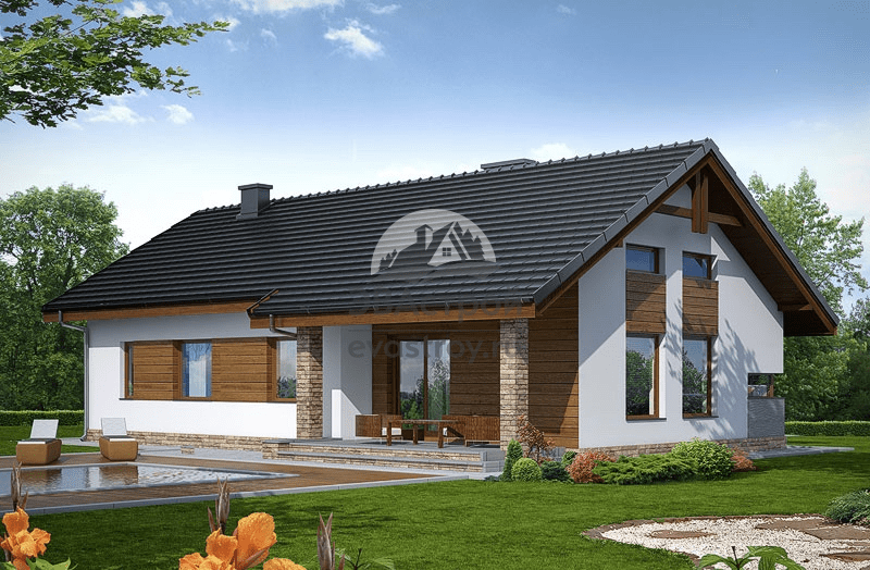 Проект одноэтажного дома 15 на 9 - 103-30