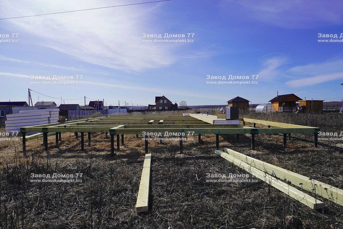 Строительство дома на свайном фундаменте