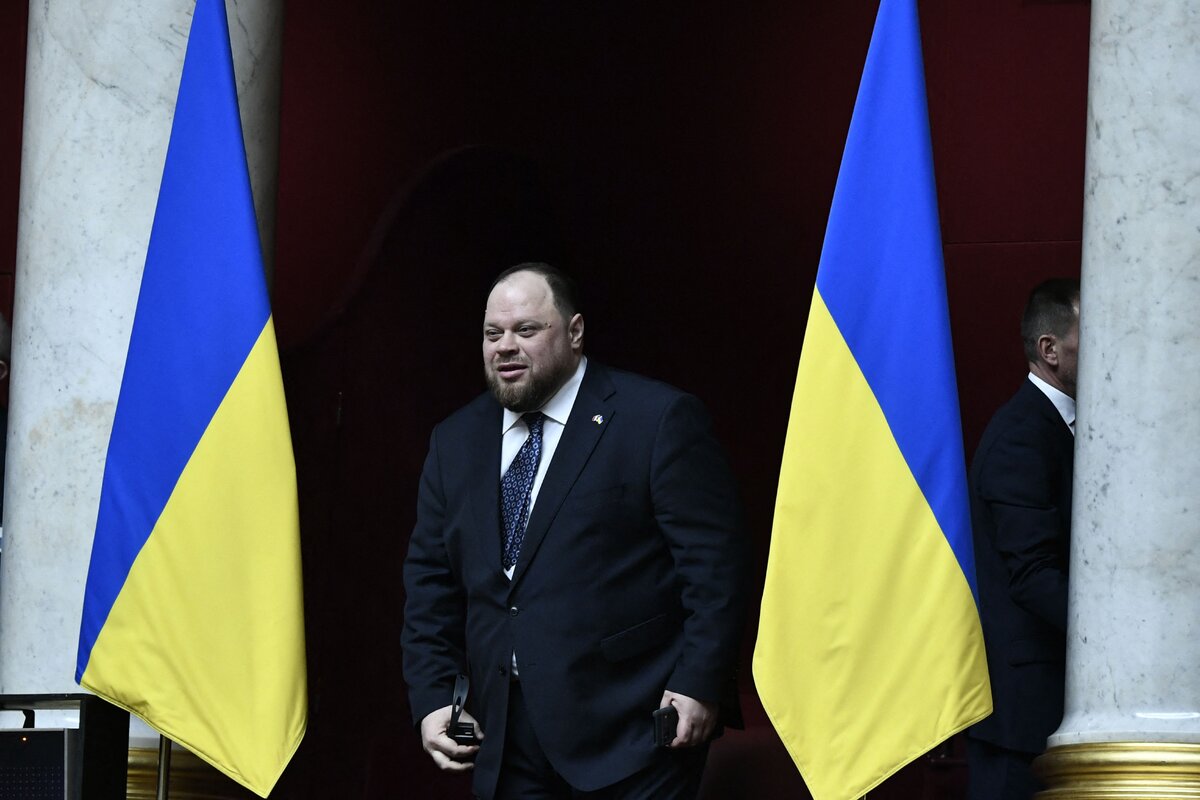 Ukraine’s Parliament chairman Ruslan Stefanchuk | STEPHANE DE SAKUTIN/AFP via Getty Images