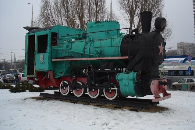    Памятник узкоколейному паровозу Кч4-101, Ростов-на-Дону Фото: Википедия