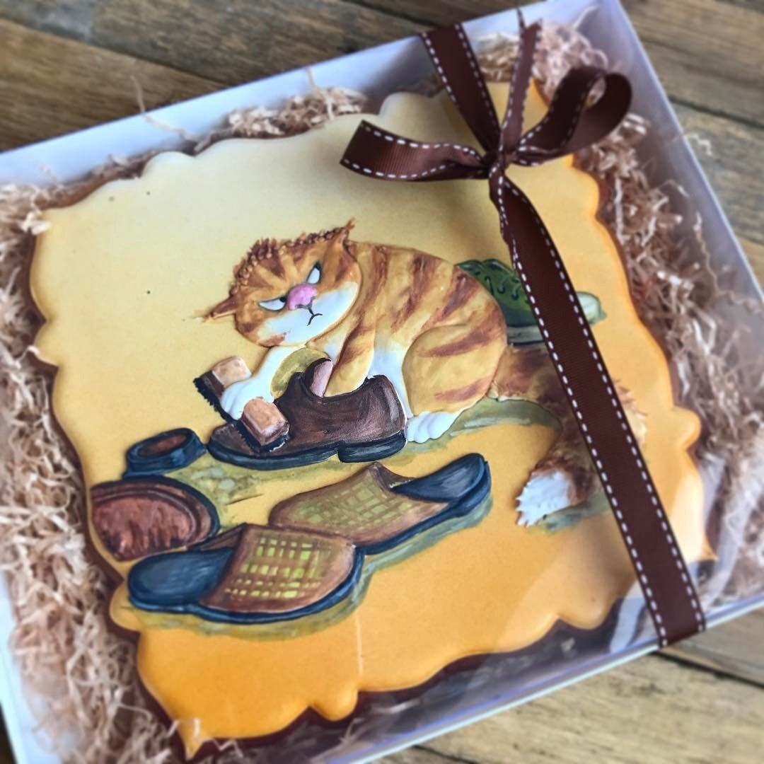 Имбирный пряник-картинка в подарок