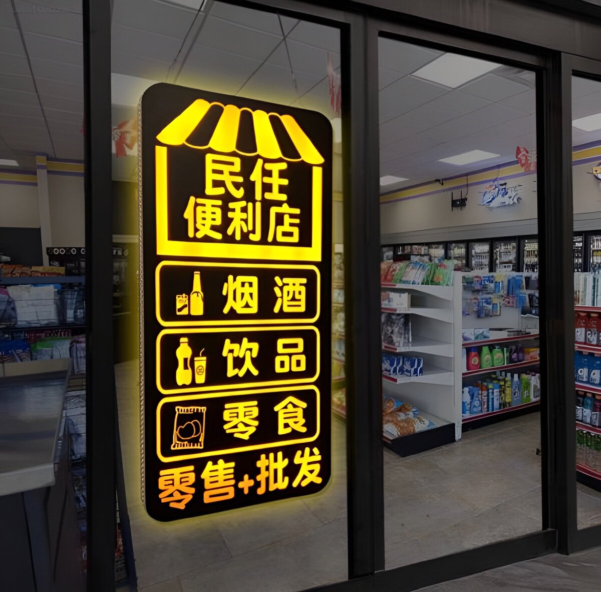 Продовольственный магазин в Китае 