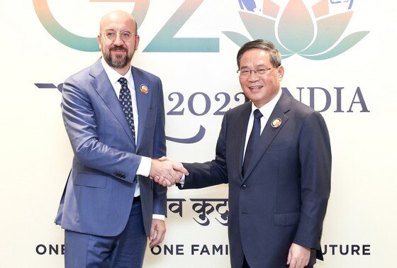    Шарль Мишель и Ли Цян