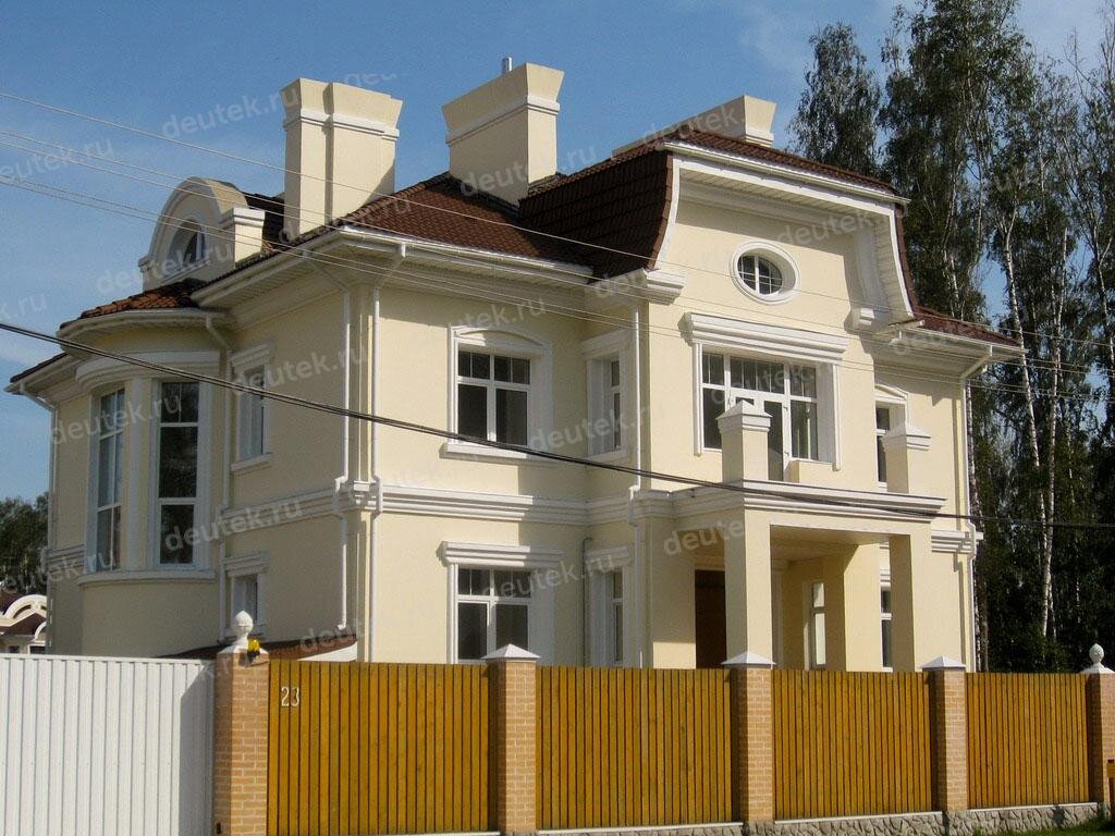 Проект дома 609 м2 в стиле барокко с цокольным этажом и эркерами - PA-52