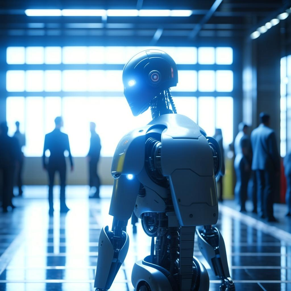 Робот среди людей. (fusion brain).