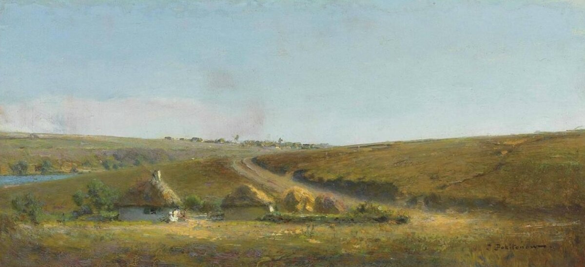 "Въезд в Матреновку", имение матери художника. 