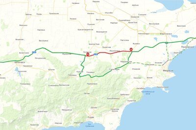    Обновленная и уточненная схема проезда по трассе «Таврида» ©Telegram-канал главы республики Крым Сергея Аксенова