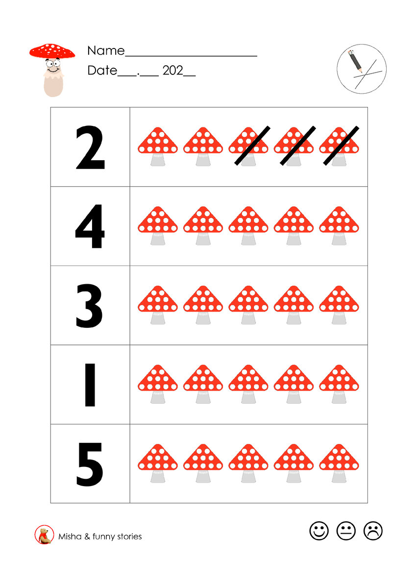 ИЗ ПЛАТНОГО КОНТЕНТА ПО МАТЕМАТИКЕ ДЛЯ МАЛЫШЕЙ. Счёт до 5 с Мухоморами. |  Misha & funny stories | Дзен