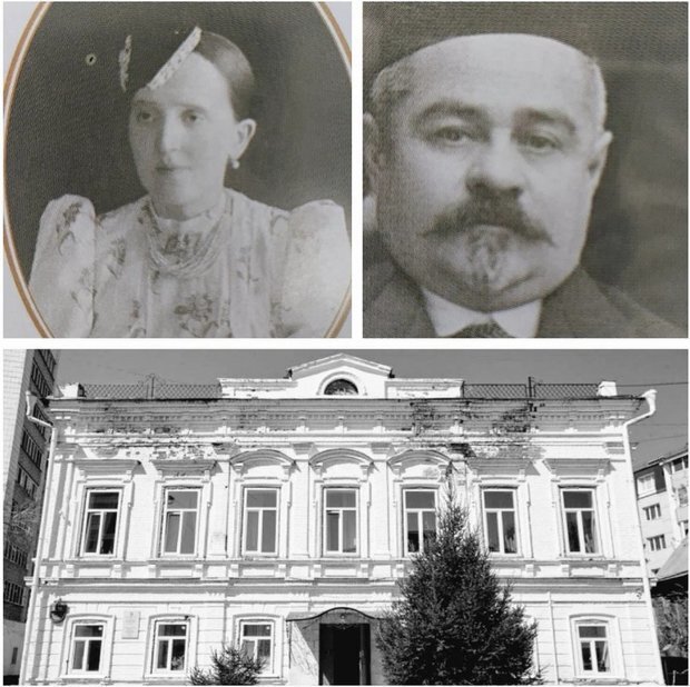 Уммегульсум и Салих Губайдуллины, их дом на улице Зайни Султана, 12. использованы realnoevremya.ru скриншоты фотографий из научно-биографического сборника «Газиз Губайдуллин» (Казань: Рухият, 2002) 