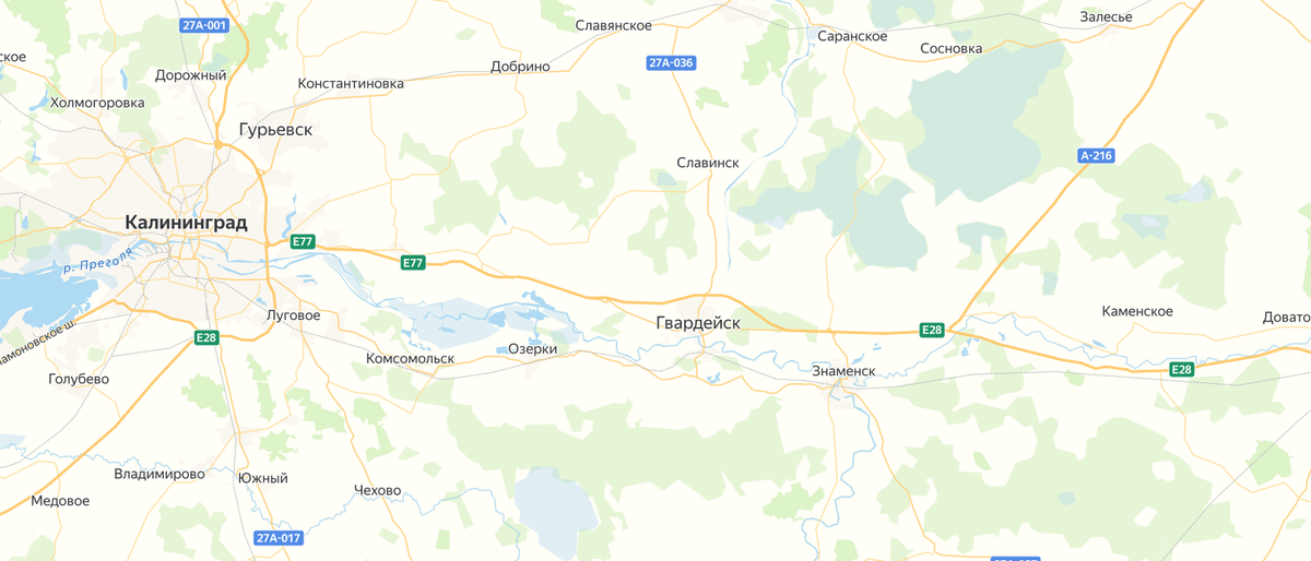 Карта Яндекс . Река Приеголи