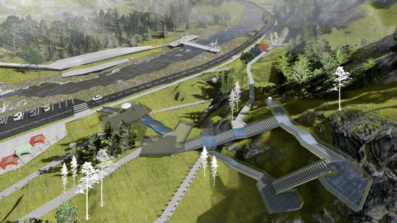     Визуализация проекта развития территории Денисовой пещеры. Фонд "Денисова пещера".