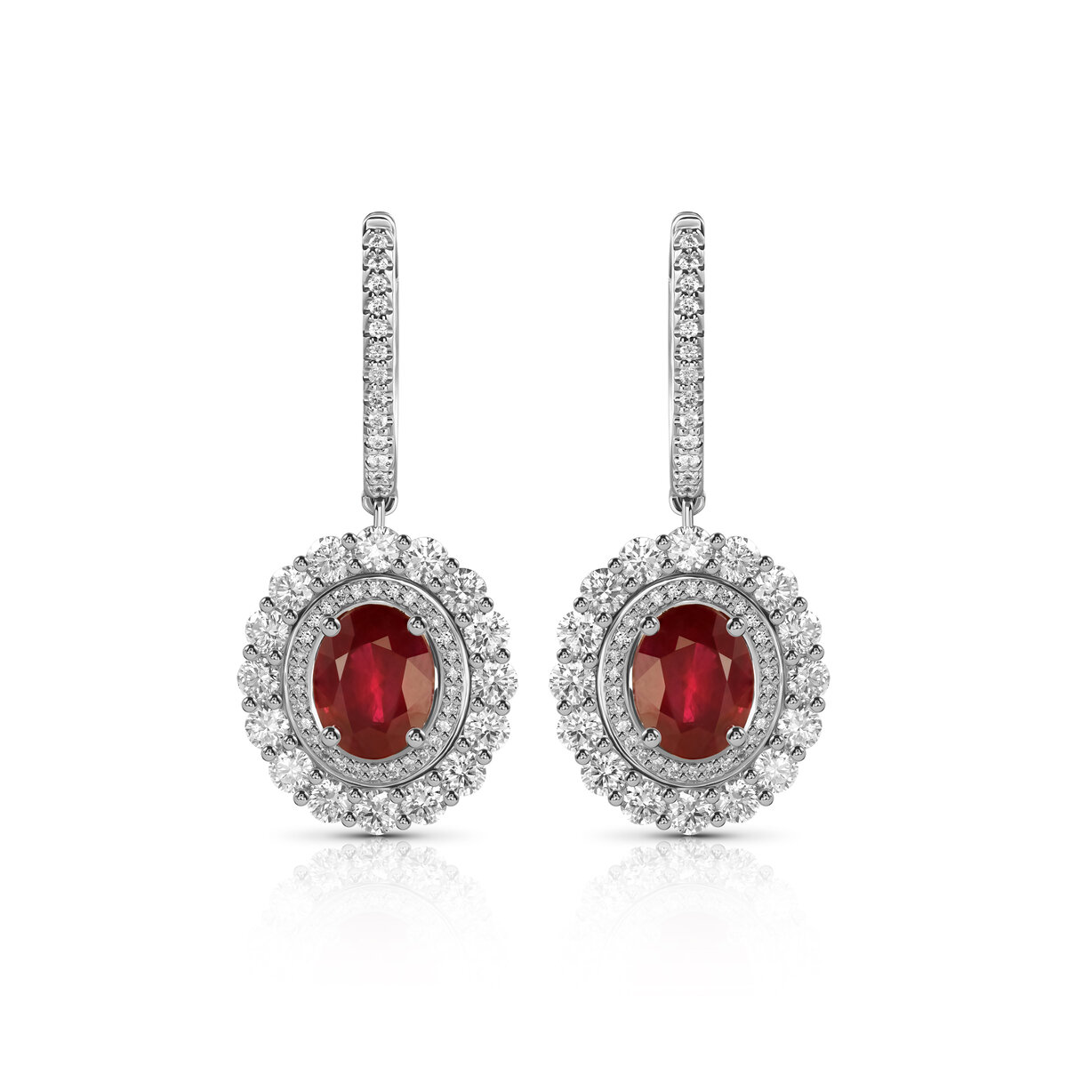 Серьги с рубинами и бриллиантами Parure Atelier