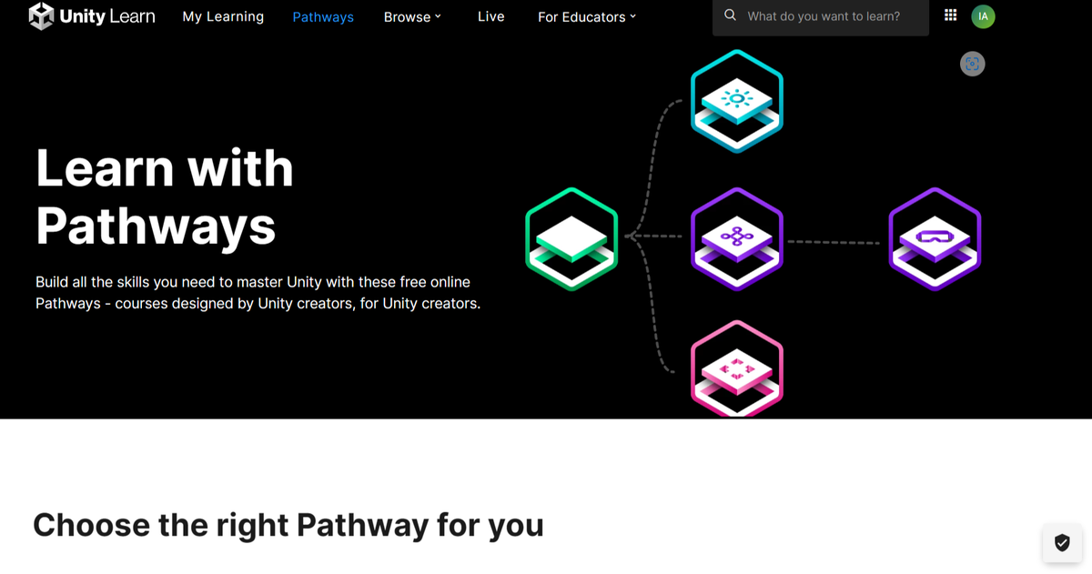 "Pathway" или как по нашему "траектория" это такие курсы созданные разработчиками на Unity для разработчиков на Unity 