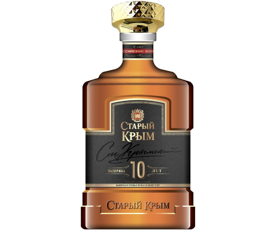 Коньяки крыма. Коньяк старый Крым 10 лет. Коньяк старый Крым черный дуб.