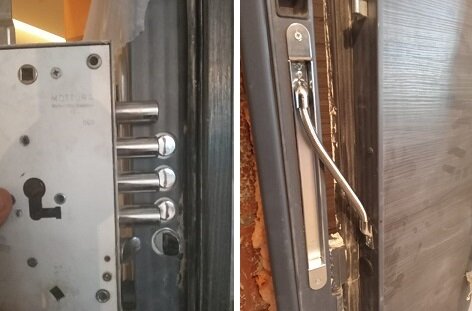 Замена цилиндрового механического замка на электромоторный Mottura xnova