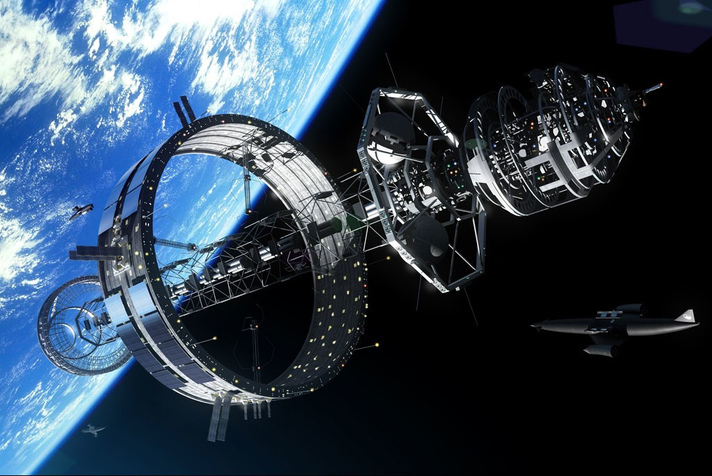 Космическое направление. Орбитальный полет Starship. Межзвездный космический корабль. Проекты космических кораблей. Межгалактический корабль