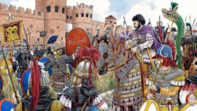 Полководец Велизарий возле стен Рима. Фото взято с сайта - https://u.to/7e-aHw