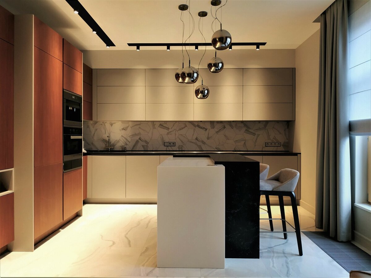 Реализованный интерьер по проекту студии дизайна Дины Ню, Барные стулья Sofas & Decor