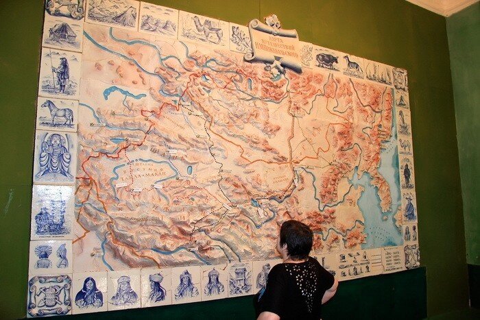 Карта путешествий Николая Пржевальского