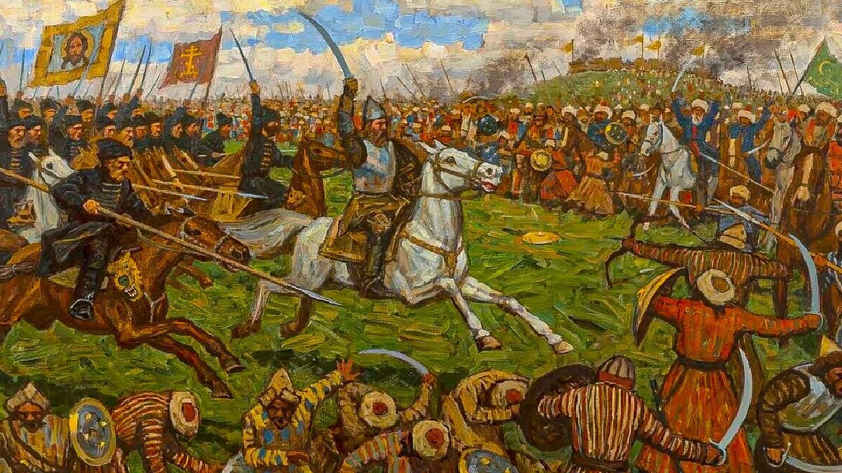 Нападение на крымский. Молодинская битва 1572. Молодинской битвы 1572 года. Молодинская битва 1572 картины. Битва при Молодях 1572 в живописи.