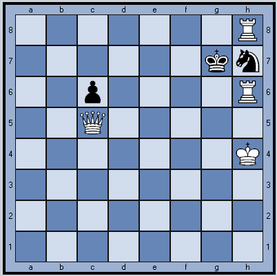 После 1. Лh8.