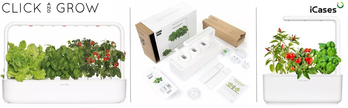 Click and Grow - разновидности садов 