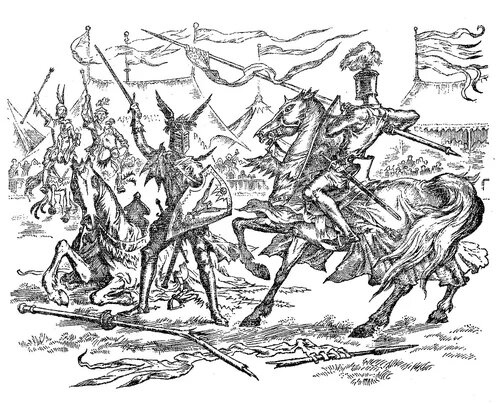 Иллюстрация Ивана Кускова к роману "Айвенго"