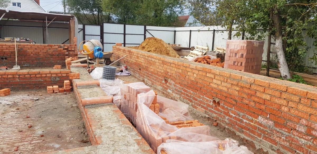 Строительство кирпичного дома "ГК Подворье"