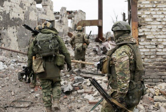    Военнослужащие ВС РФ в зоне проведения СВО
