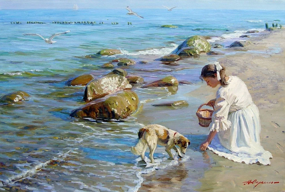 По берегу тех лет. Прогулка у моря. По берегу тех лет. Винсент ромеро редондо картины. Влюбленные на берегу моря.