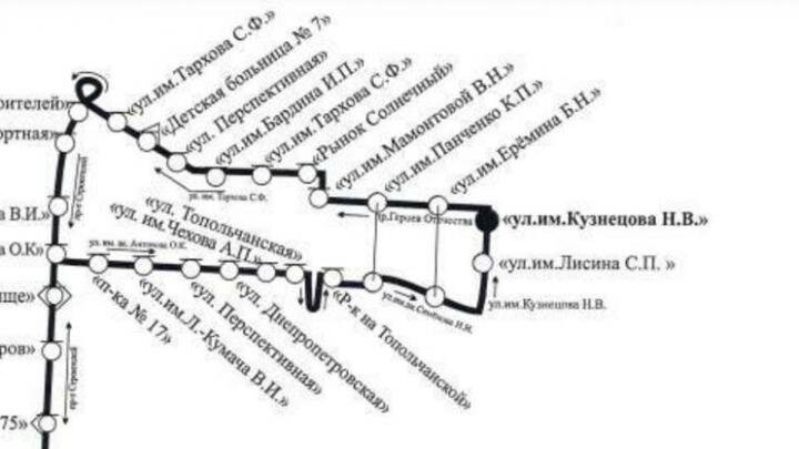 Схема движения 130 автобуса