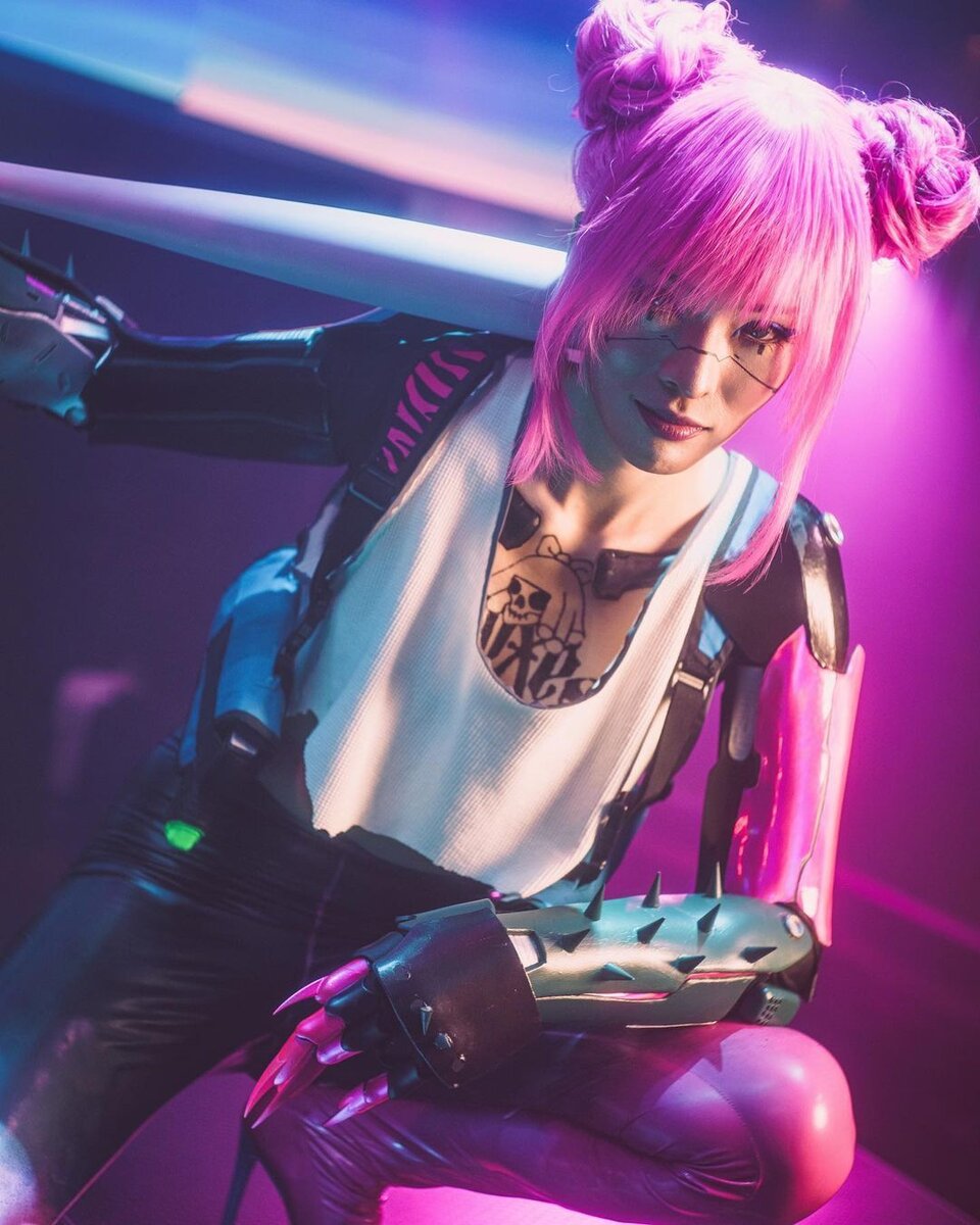 Cyberpunk cosplay girl фото 39