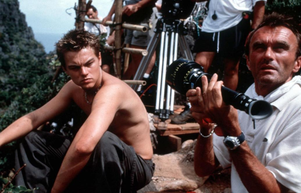 Ди Каприо и Бойл на съемках фильма "Пляж"