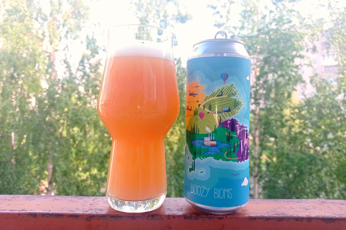 Boozy Bioms в стакане. Фото автора