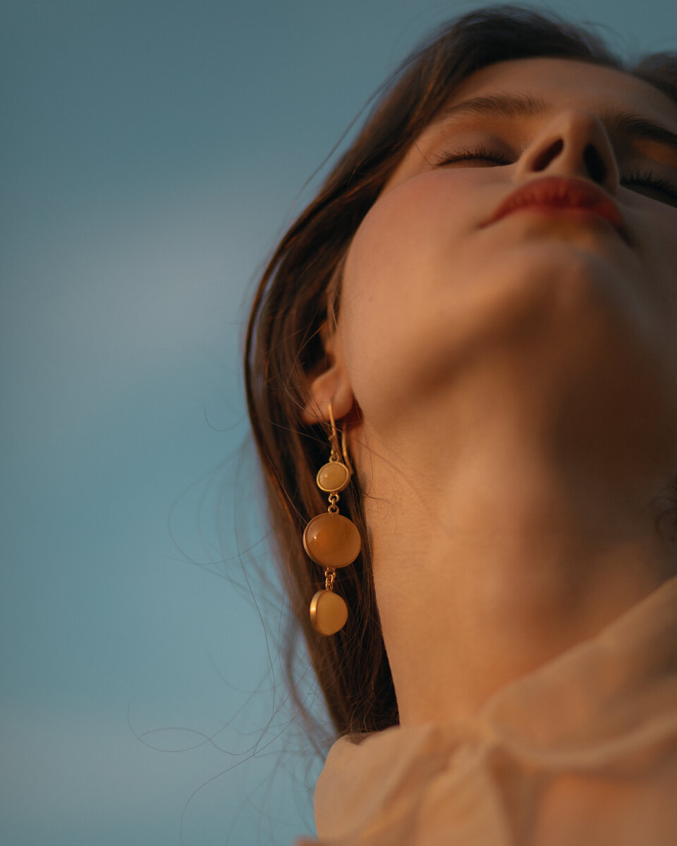 Длинные серьги на швензе 