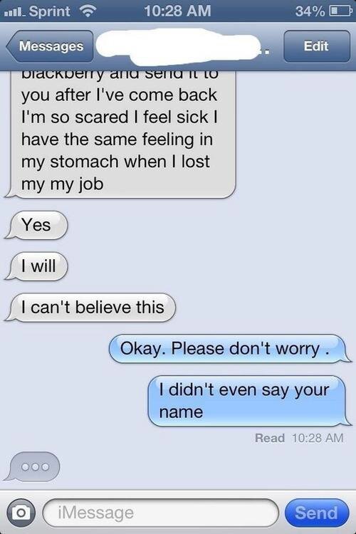 отправлю его тебе после того, как вернусь. Я так напугана, что даже подташнивает. Желудок сводит также как тогда, когда я потеряла свою работу. Да, я отправлю. Не могу в это поверить.
- Хорошо. Пожалуйста, не волнуйся. Я не упоминала нигде твое имя.