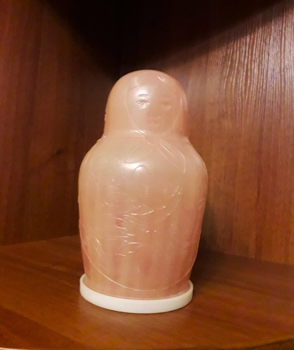 Фото автора. Матрёшка-сумка (лицо): петелька-ручка утрачена