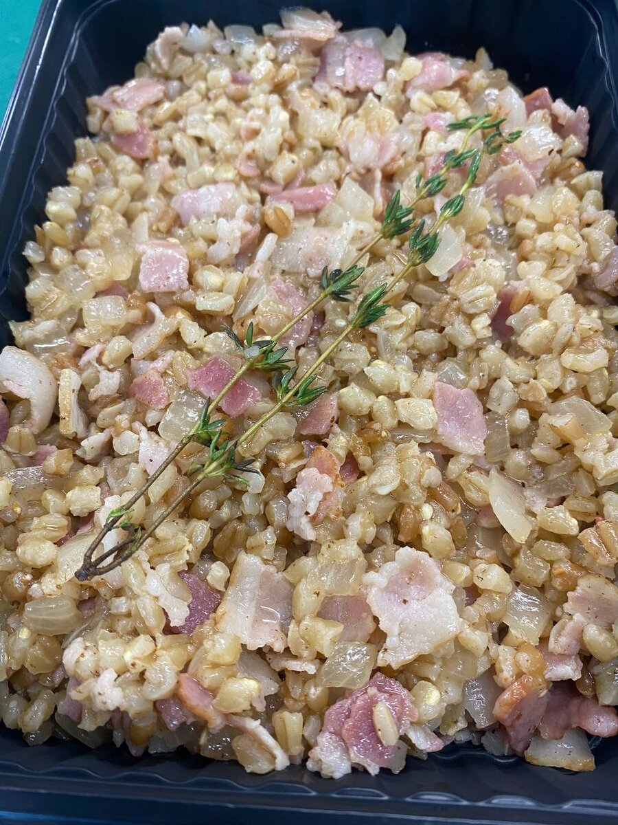 Полба с беконом #chefmfkos